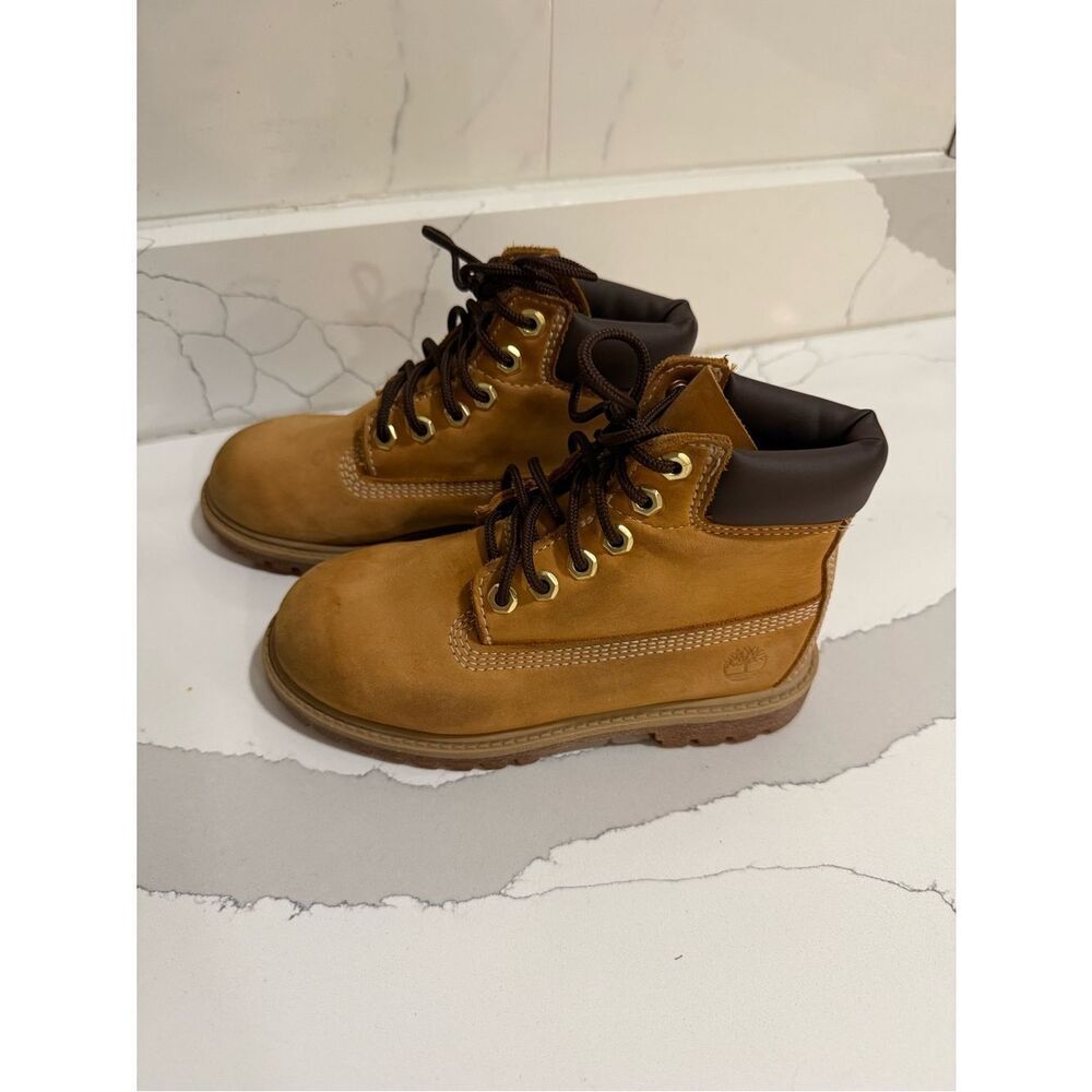 Timberland Classic Waterproof Wheat Nubuck 6” Boots | Boys 12